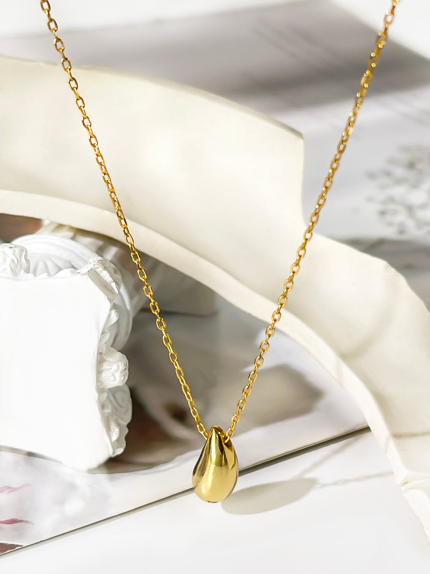 Water drop necklaces