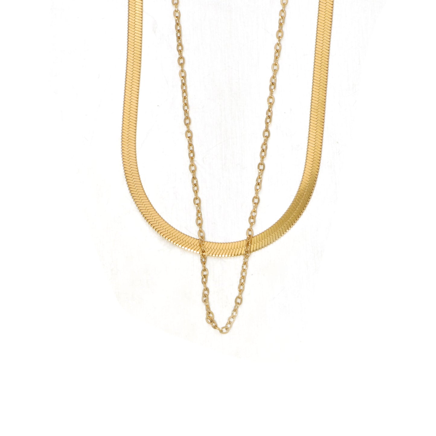 Simple double layer necklaces